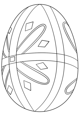 Pysanka Easter Egg Coloring Page